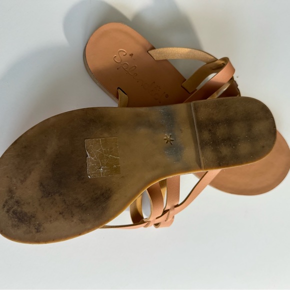 Splendid Flip Flops, Leather, Tan, 5 1/2”, Like New - Picture 4 of 4